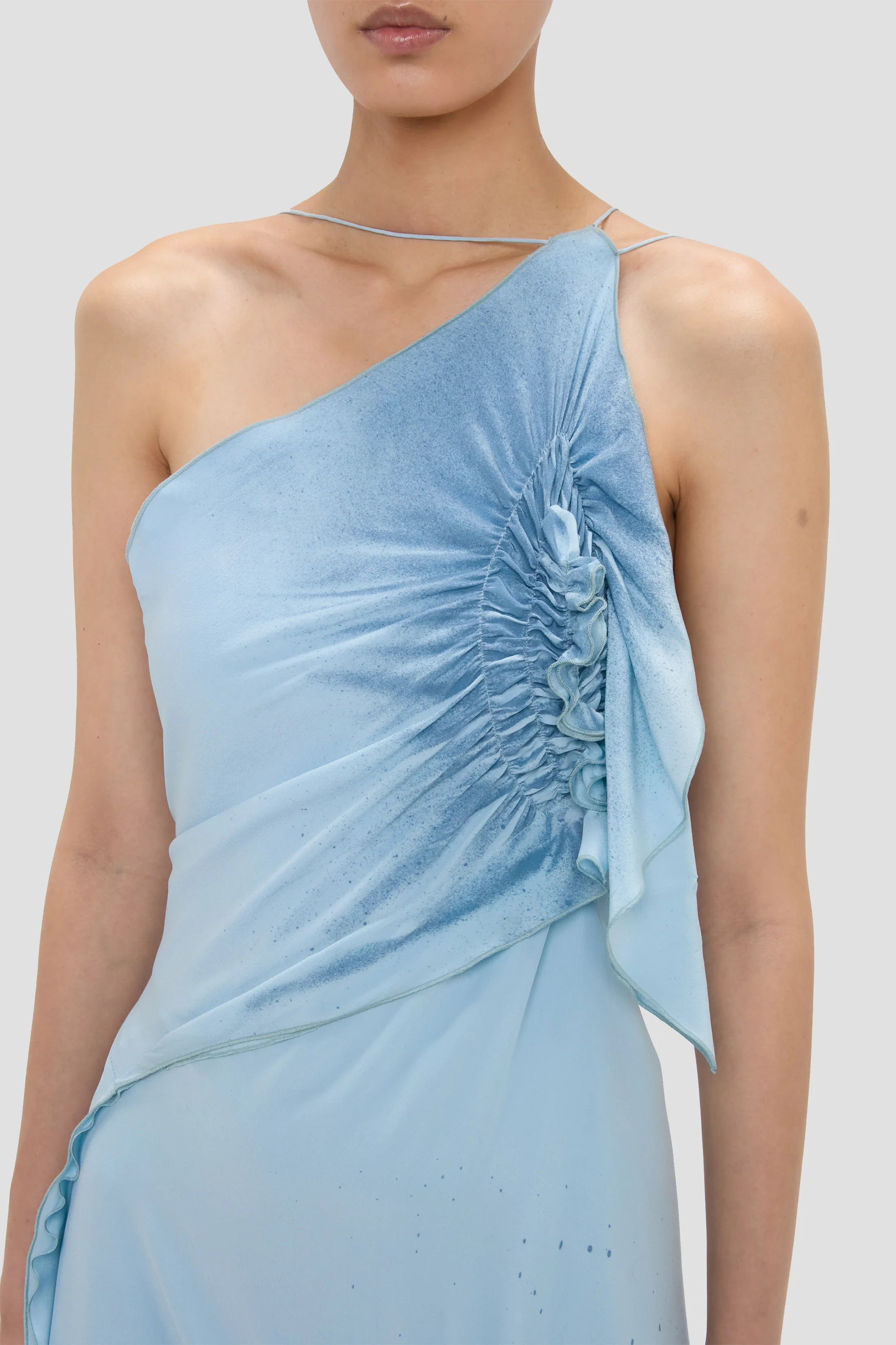 Smocked Halter Dress In Ionian Blue