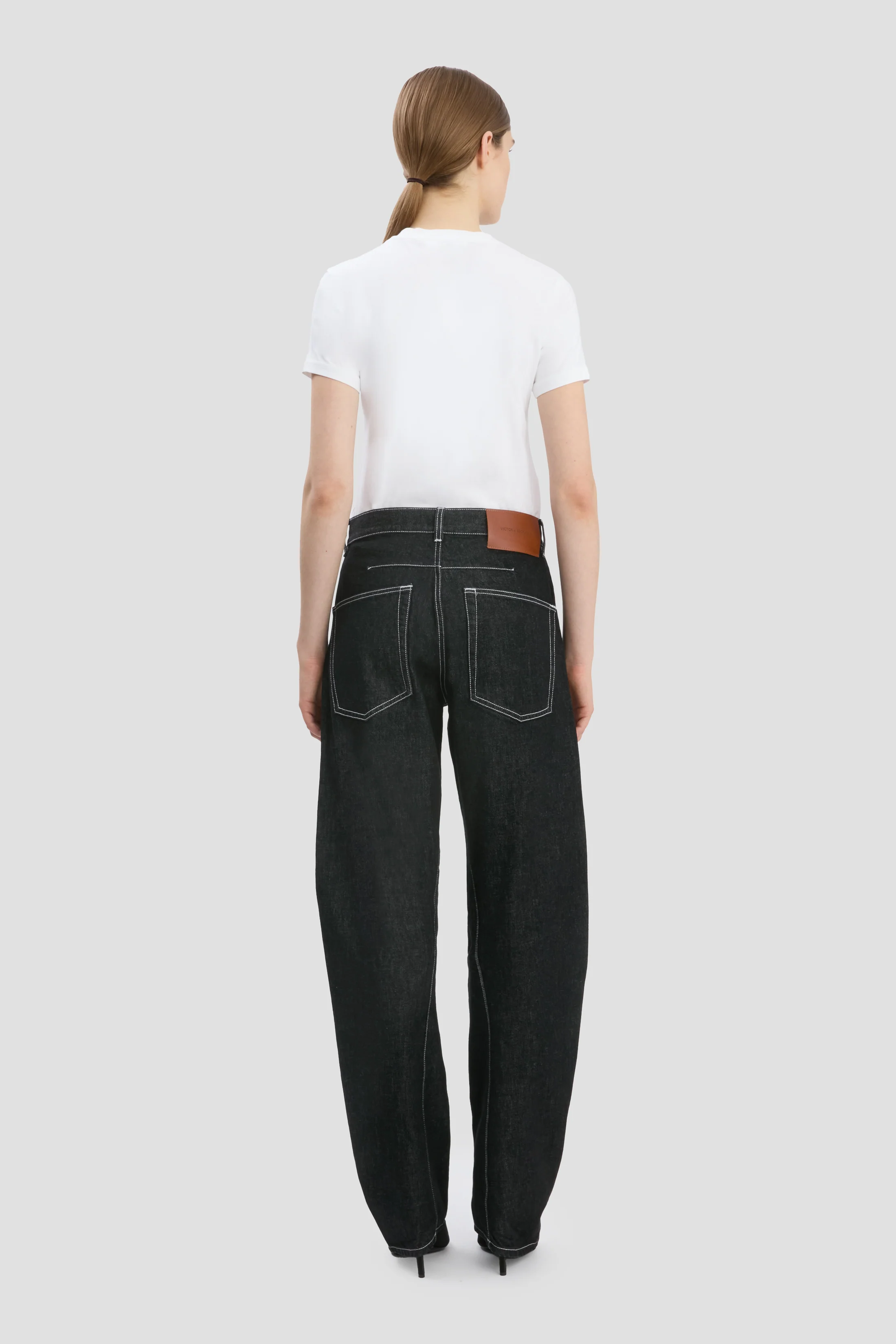 Twisted Slouch Jean In Washed Black
