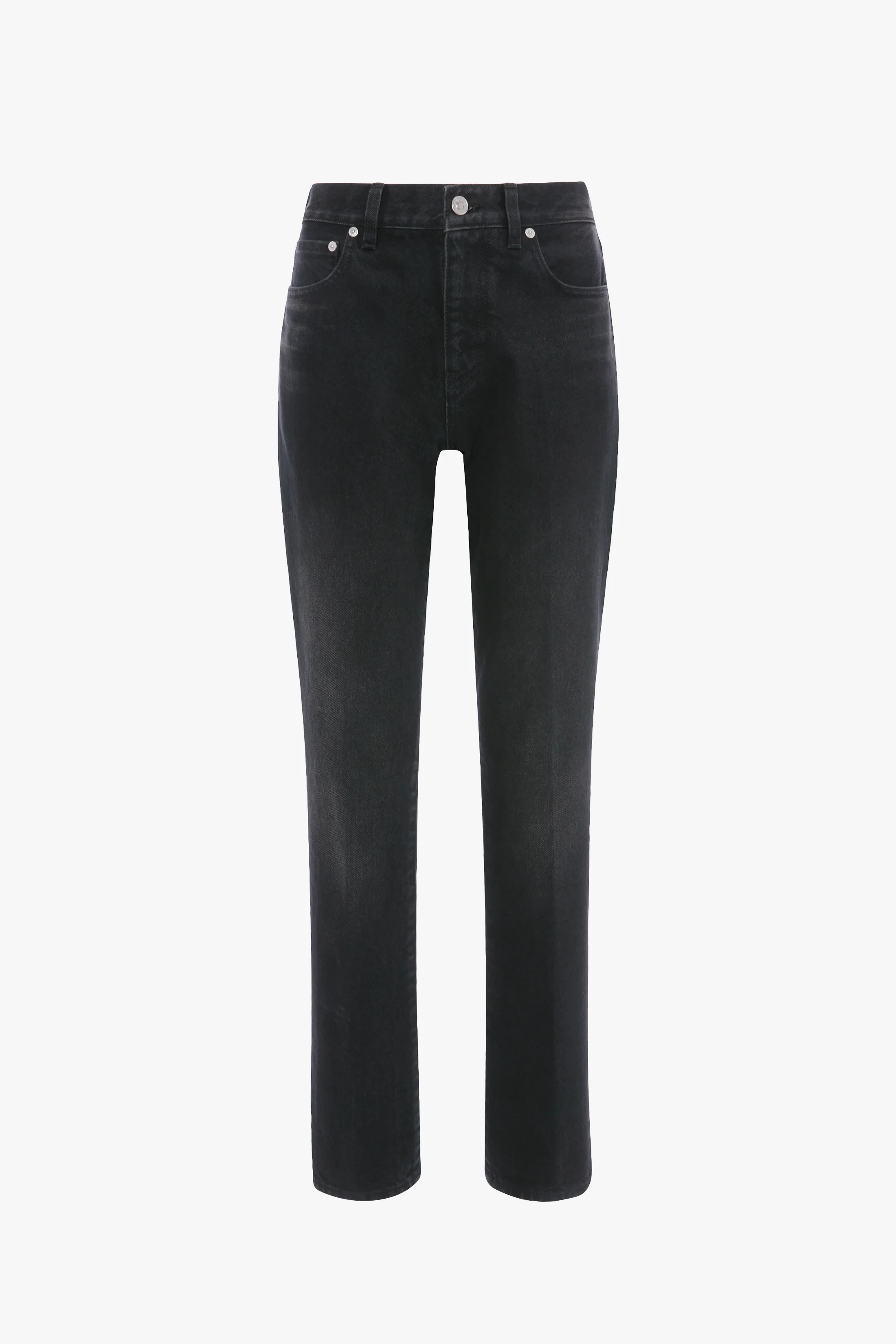 Low Waist Jean In Washed Black