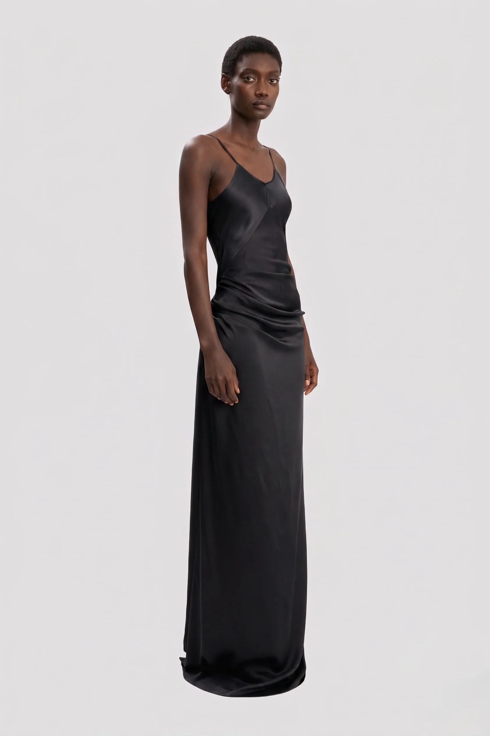 Cami Floor-Length Dress In Black