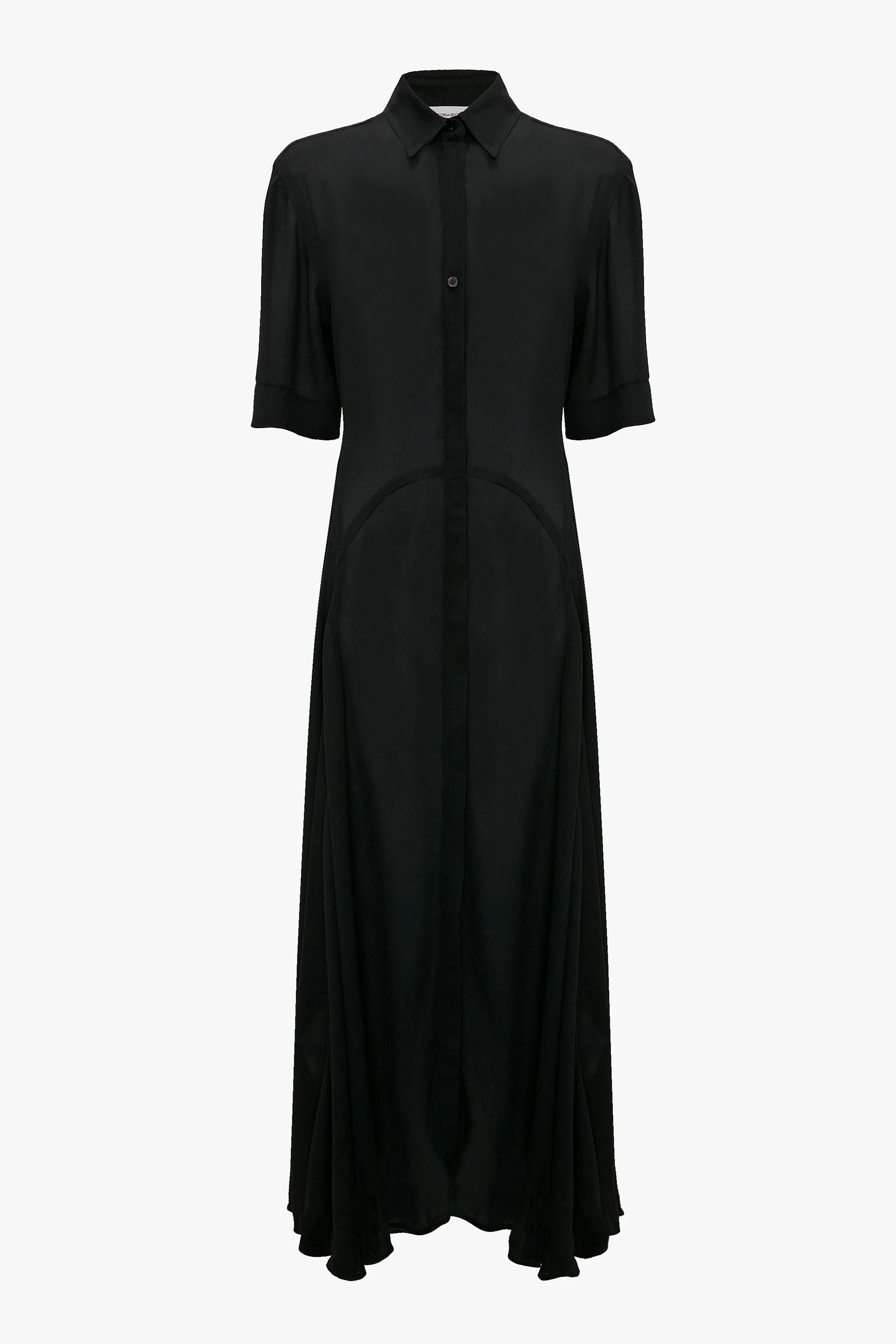 Panelled Midi Dress In Black