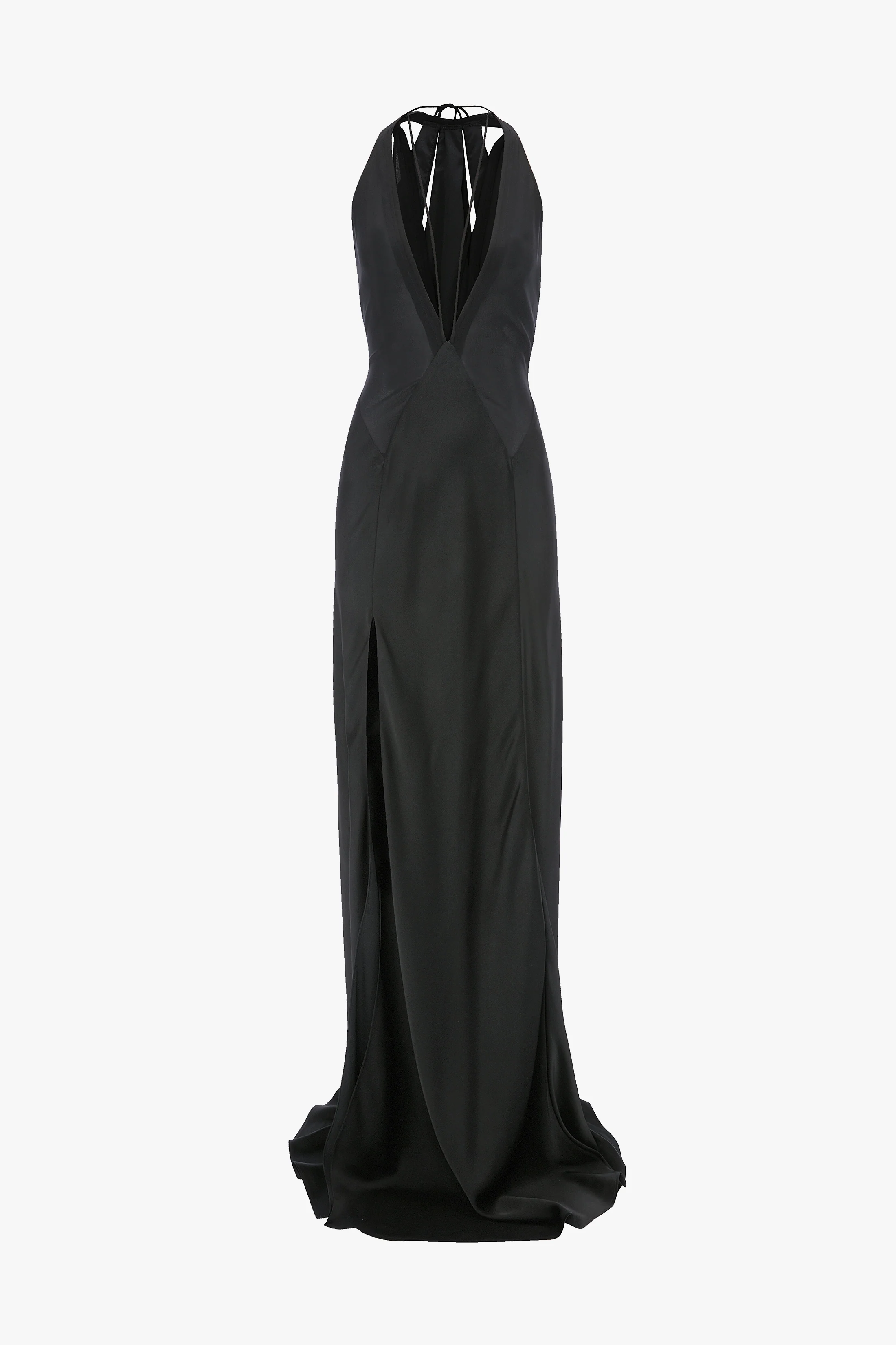 Panelled Cami Gown In Black