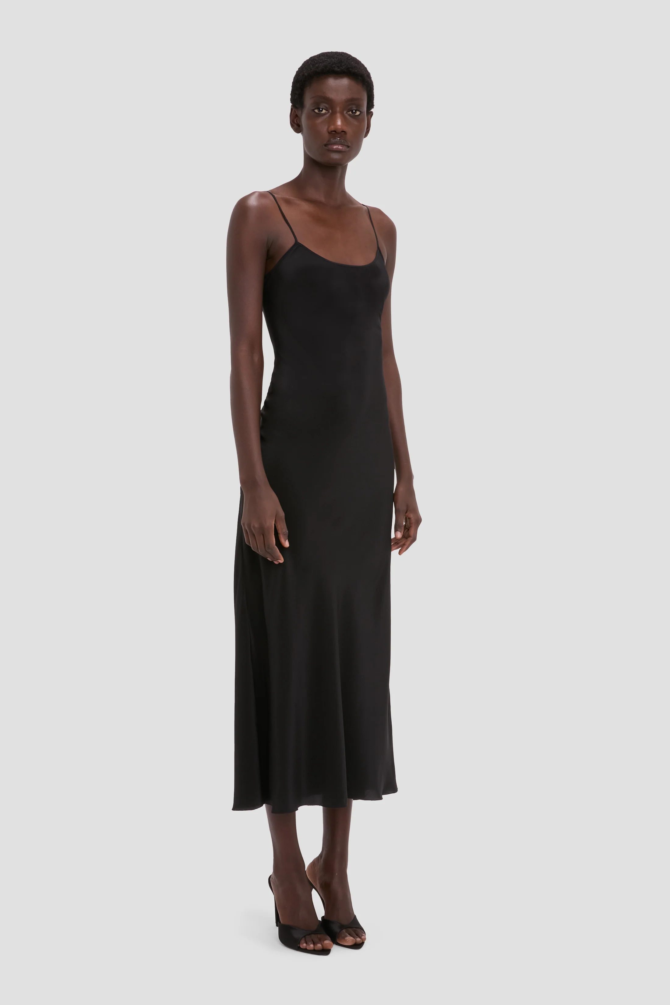 Cami Midi Dress In Black