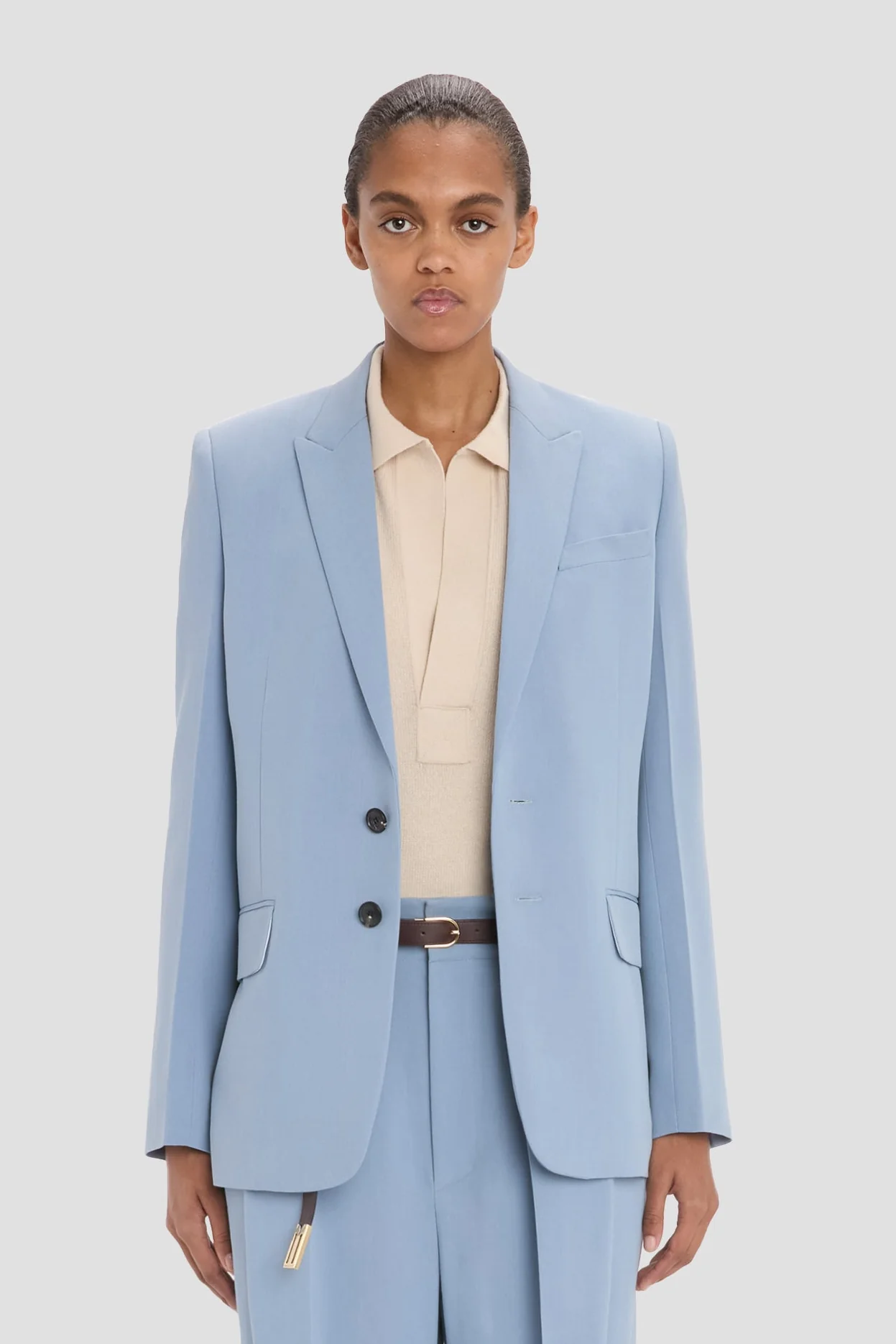Tailored Jacket In Ocean Mist