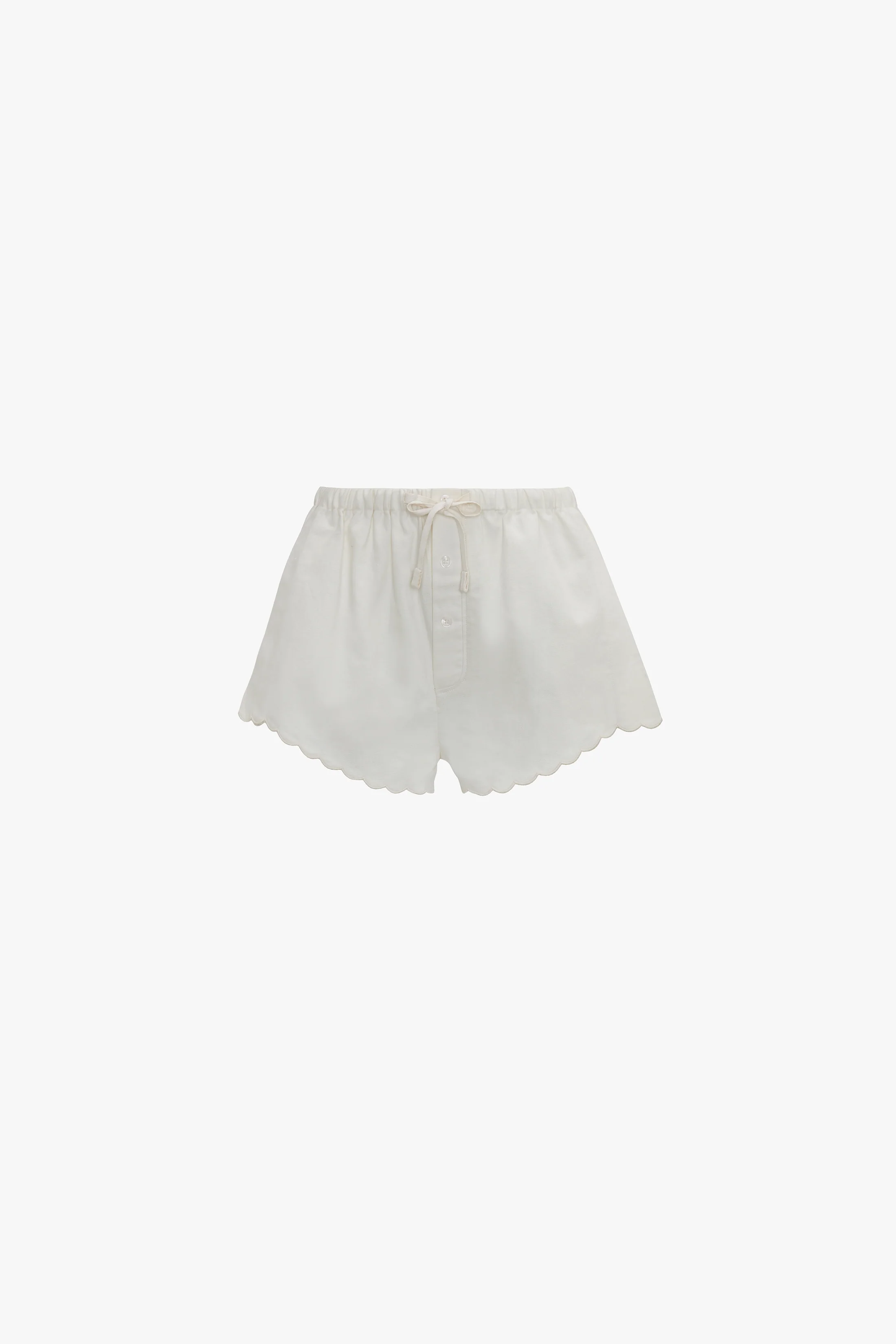 Embroidered Mini Short In White