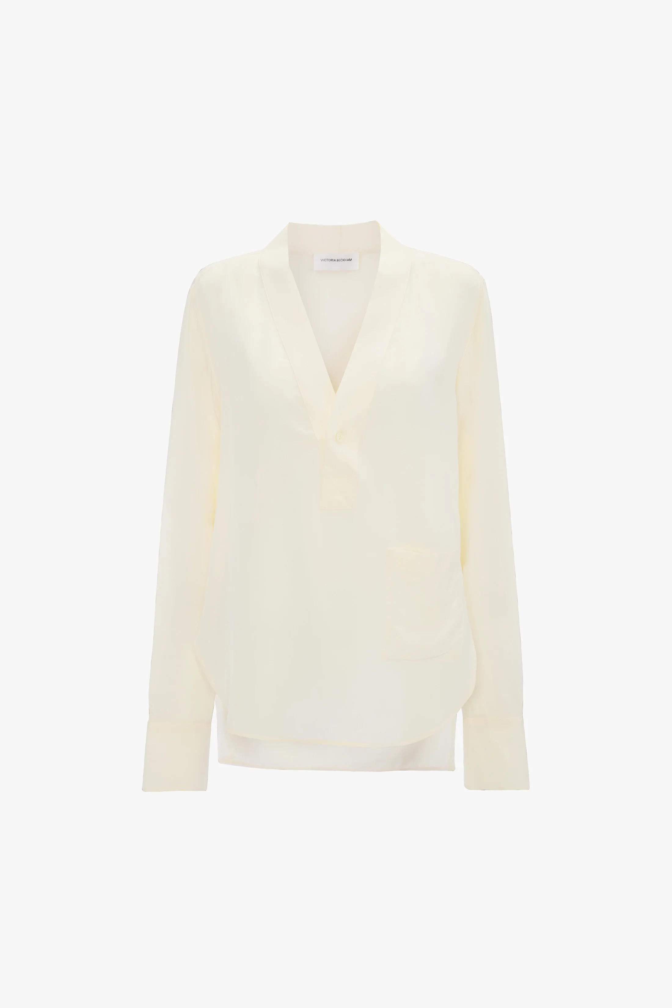 V-Neck Blouse In Ivory