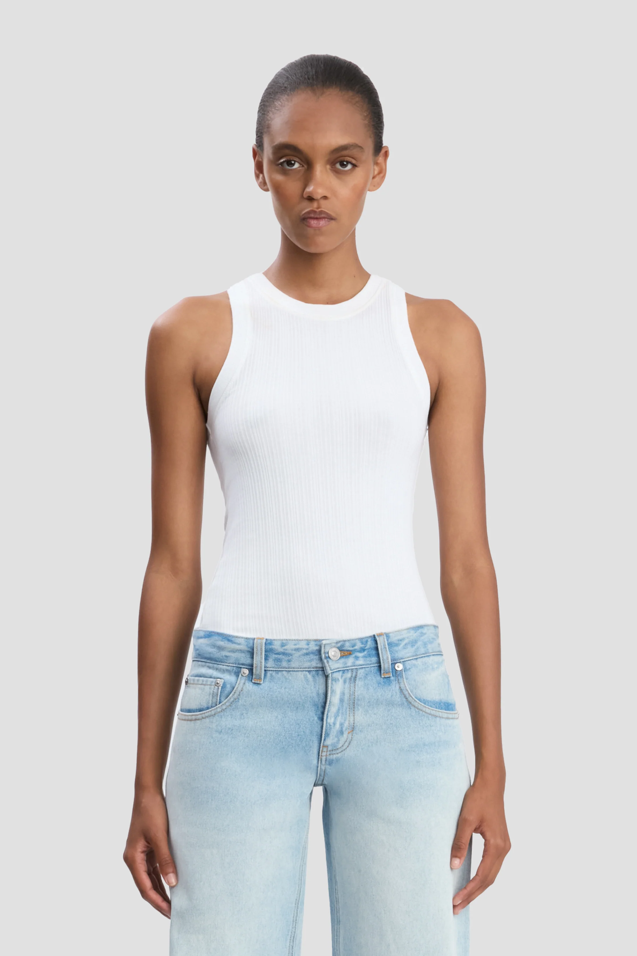Rib Tank In White